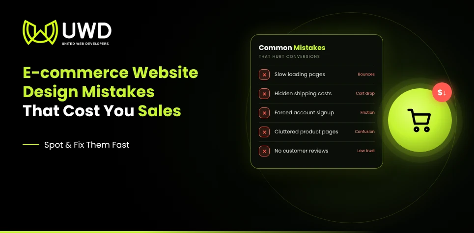 E-commerce Website Design Mistakes That Cost You Sales